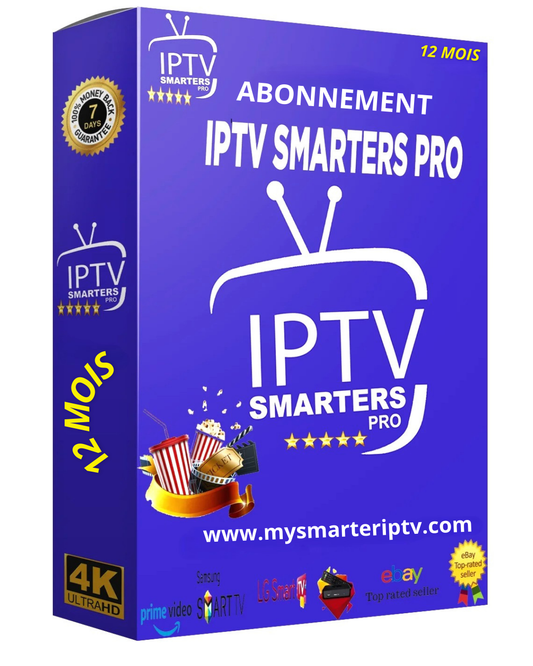 IPTV Smarter – 12 Mois de TV Illimitée | Chaînes Françaises & Internationales